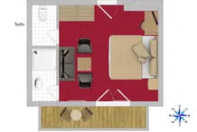 Doppelzimmer mit Sitzecke